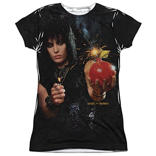 Joan Jett Cherry Bomb (Front Back Print) Juniors Sublimation Shirt White XL