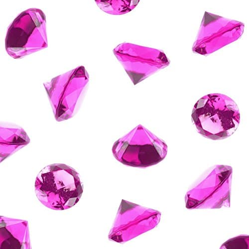 10000 Pcs 4.5mm Diamond Table Confetti Wedding Bridal Shower Party Decorations 1/3ct (hot pink)