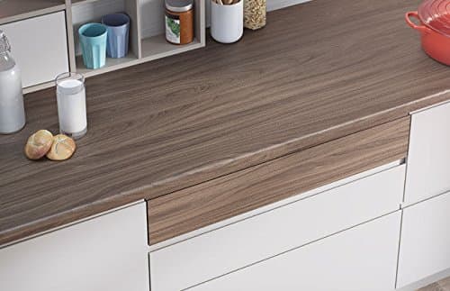 Egger Contemporary Natural Carini Walnut Wood Effect Laminate Kitchen Worktops - 38mm Offcut Bathroom Work Surface 40mm Breakfast Bar - 5m x 43mm x 1.5mm Edging Strip