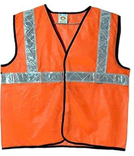 Pooja Trendz 2 Inch Executive Stripe Reflective Safety Uniform Jackets,Over Coat,Free Size,Orange Color (2 Pcs)