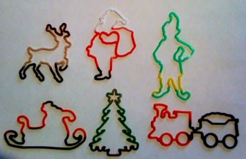 Buddy Bands - Christmas Bands - 12 Pack 2X Double Wrap Bands (Compare to Silly Bandz, Zany Bands, Goofy Bands, Disney Bands, and Stretchy Shapes) Check Out All the Buddy Band Styles and Shapes!