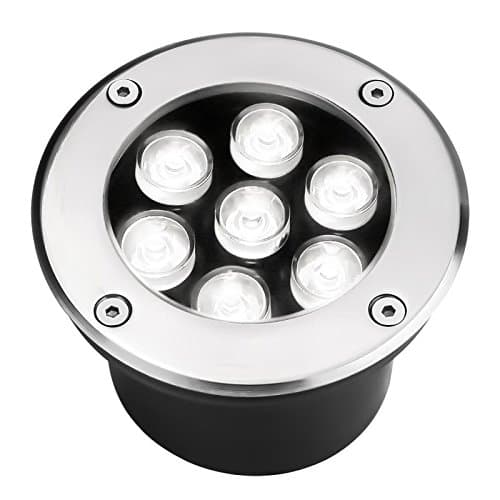 Landscape Lights Low Voltage Led Pathway Lights 7W 12V-24V Outdoor Landscaping Lights Outside Landscape Lighting in Ground Well Lights for Driveway, Deck, Step, Outdoor Garden Lights (Cold White)