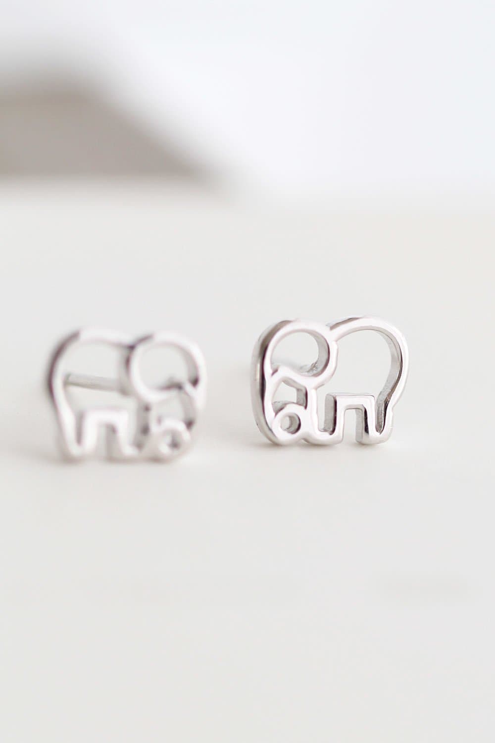 s925 Silver Elephant Earrings earings Dangler Eardrop Smooth