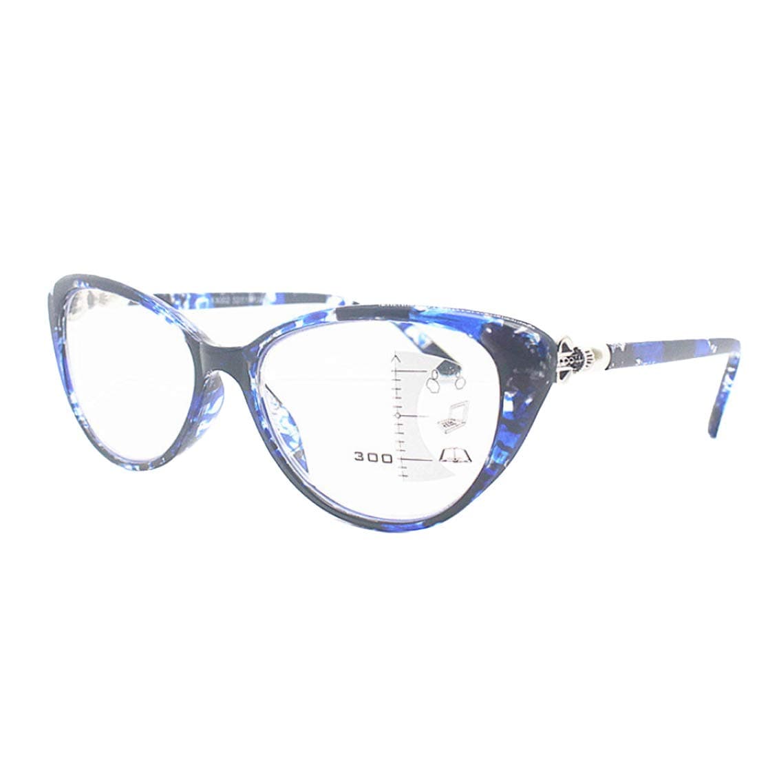 Retro Progressive Multifocal Reading Glasses Comfortable Oval Full Frame Men's and Women's Eyeglasses