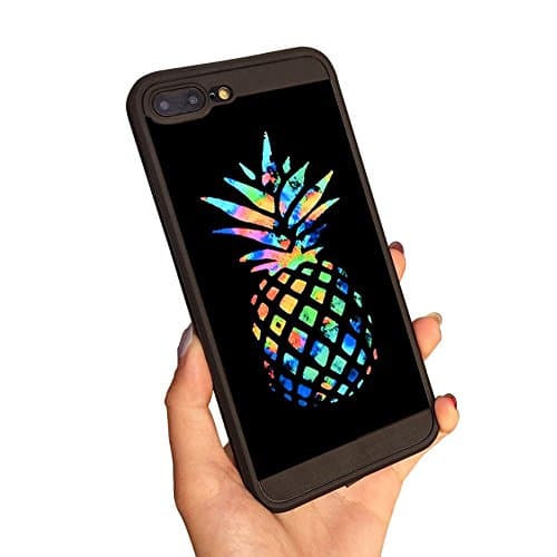 iPhone 7 Plus Cases,iPhone 8 Plus Case,Pineapple Black Cases and Grip Cases Fashion Protective Shockproof Anti-Scratch Soft Bumper Silicone Black Case for iPhone 7/8 Plus 5.5inch