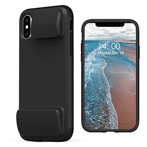 KUUFER Two-Layer Defender iPhone X Case with Game Handles Compatible for Apple iPhone X 2017 (black)