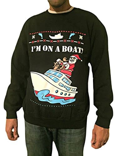 I'm on a Boat - Ugly Christmas Sweaters (black, XL)