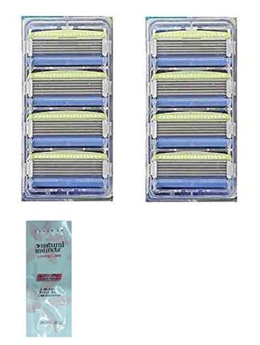 Schick Hydro5 Sensitive Refill Blade Cartridges, (Unboxed) w/ Free Loving Care Conditioner Packette (8)