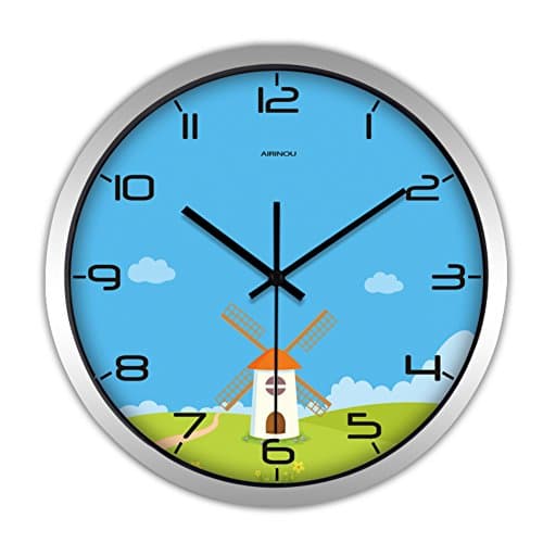 Creative modern minimalist living room wall clock/ round card quiet garden clock/Clock-A 12inch