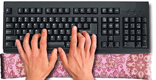 Candi Andi Handmade Keyboard Wrist Rest Pad - Flax Seed Fill - Lavender Scented - Pinkalicious - TWRL-PI