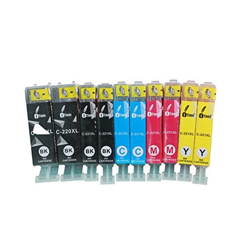 iTinte PGI 220 and CLI 221 XL Canon Ink Cartridges: PGI 220 (2 Black), CLI 221 (2 Black, 2 Cyan, 2 Magenta, 2 Yellow) 10 Pack for Canon PIXMA iP4600,iP4700,MP550,MP560,MP620,MP630,MP640