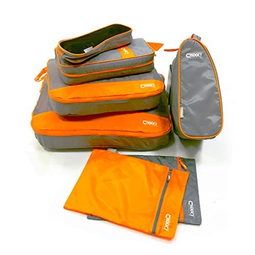 Ultralight Packing Cubes Travel Essentials – First Thing to Check in Packing List - 7 Set Travel Luggage Super Compression Organizing Cubes for Holiday Vacation, Business Trip, Weekend Trip, Camping