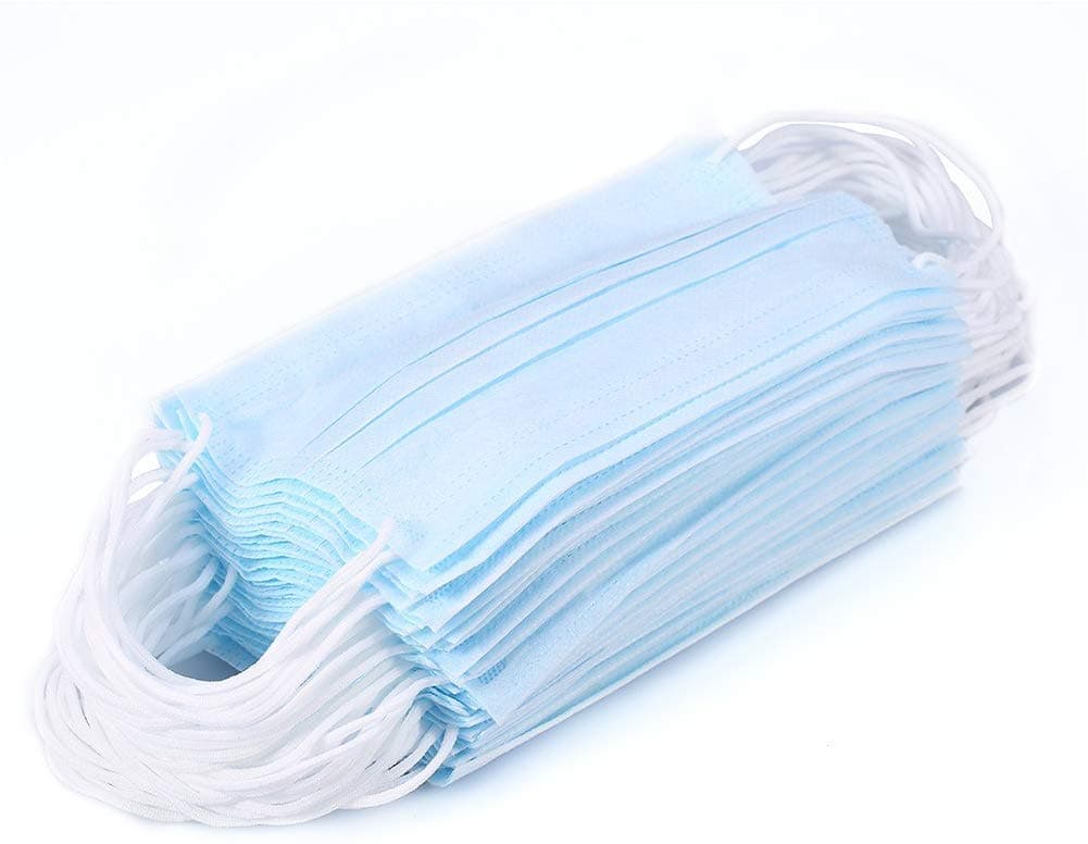 50 Pcs/lot 3 Layers Non-Woven Face Masks Earloop Disposable Mask Medical Surgical (Blue)