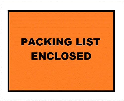 500 - 4.5" x 5.5" Clear Invoice Enclosed Adhesive Envelope Sleeve 4 1/2" x 5 1/2"