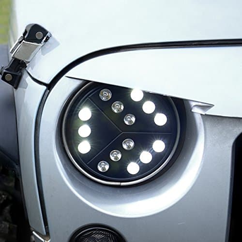 ICARS DOT 7 inch Arrow Style LED Headlights for Jeep Wrangler TJ JK Unlimited 1997-2017 Rubicon, Sahara, Sport