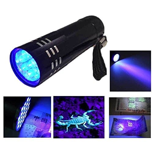 Cree Led Flashlight Mini Aluminum UV Ultra Violet 9 LED Flashlight Blacklight Torch Light Lamp Black Surefire Flashlights