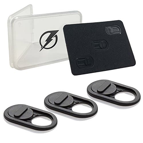 Webcam Cover Slider 3-Pack - Black - Protect Your Privacy on ALL Your Devices - Computers Laptops Tablets Smartphones PS4 Xbox - Avoid Cam Hacks