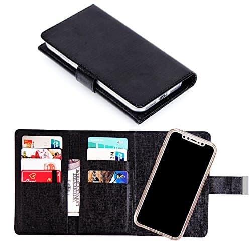 iphone x Wallet case,Wisecoco Magnetic Detachable Slim Case with [10 Card Slots+ID Window] Premium Leather Pouch Cover for Apple iPhonex 2017 (Black)