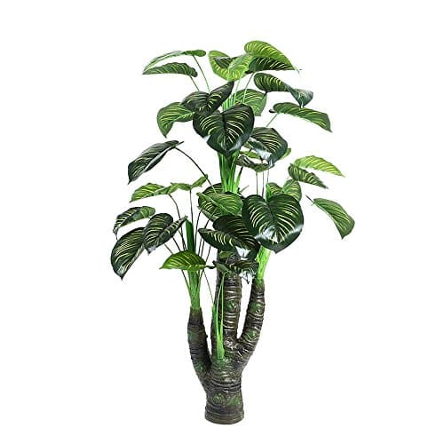 Artificial Plants Scindapsus Plants, Large Silk Green Leaves Scindapsus Plants, 125cm Tall, With No Pot (Y855#)