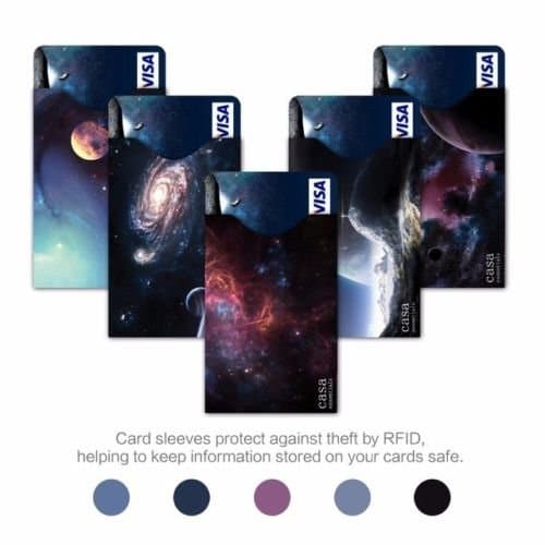 RFID Galaxy Blocking Sleeve Credit Card Protector Bank Card Holder Wallets