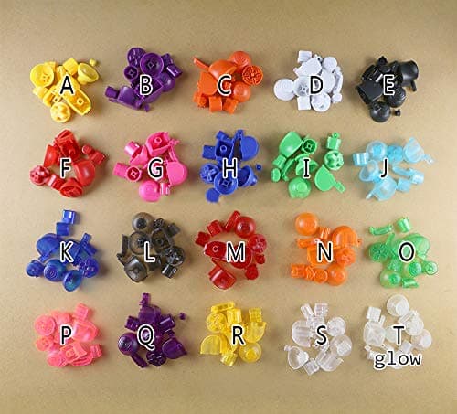 11 in 1 Full Buttons ABXYZ Button Thumbstick Cap Joystick Dpad Buttons for Nintedno Gamecube NGC Constroller (N-Clear Orange)