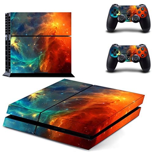 TYHON PS4 console decal Protective sticker cover for Playstation 4 and two controllers wrap Nebula skin