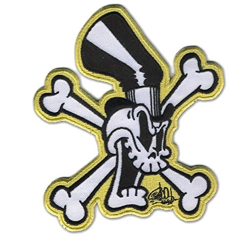 Shawn Dickinson Mad Bones Skull Patch Embroidered Iron On Applique