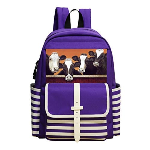 Fashion Printed Backpack Funny Cow School Bag