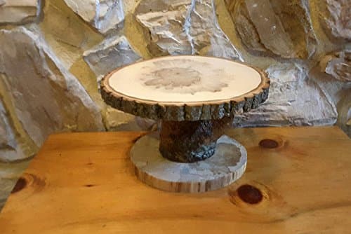 12.5" tree slice display stand, rustic plant stand, centerpiece, Wedding cake stand, Cupcake display, Candle holder, Seasonal decoration, Country Wedding stand