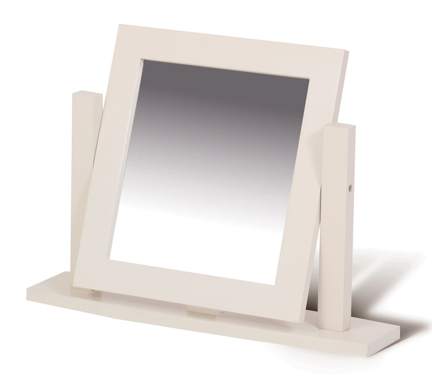 Ascot Oak Dressing Table Mirror Oak and Stone White Painted Finish | Wooden Bedroom Furniture