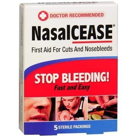 NasalCease First Aid For Cuts and Nosebleeds Sterile Packings - 3PC