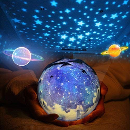 Star Night Light for kids, Universe Night Light Projection Lamp, Romantic Star Sea Birthday Christmas Projector Lamp for bedroom - 5 Sets of Film