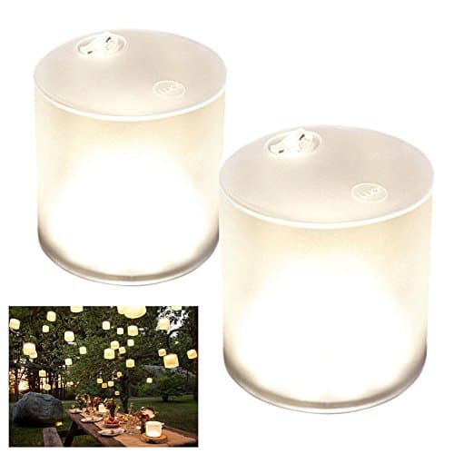 Solar Light Inflatable Camping Lantern with Pump Adaptor AOTOM Camping Light Waterproof Camping Lamp Handheld Flashlight Survival Gear for Patio Picnic Camping Hiking Fishing Hunting(Colorful Scrub)