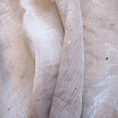Gray Crinkle Chiffon with Glitter 100% Polyester 58 Inch wide 6 oz JN00506