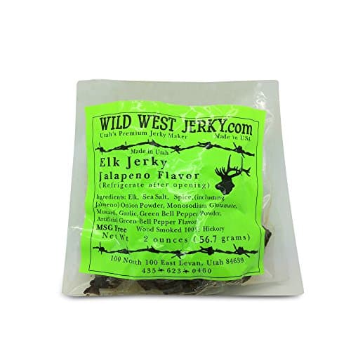 BEST Exotic Pack - 3 Types of Wild Game Jerky – Elk Buffalo Venison Jerky - 100% Natural Grass Fed Hand Stripped Thick Cut Delicious Flavor Jerky – 6 Total oz. (Wild Game Jalapeño, 6 oz.)