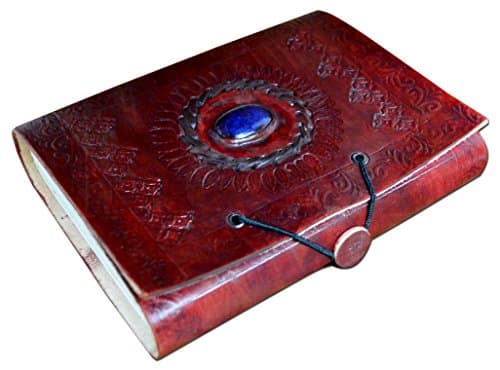 Adimani Handmade Brown Leather Diary/Travel Writing Journal Notebook with Strap/Refillable- Size 7x5 inches Thoughtful Gift