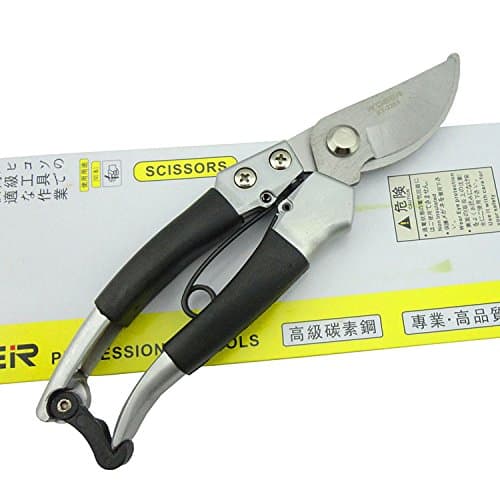 8 Inchs High Carbon Steel Sharp Tree Branch Pruning Shears Rubber Handle with Safety Lock shock absorbing spring