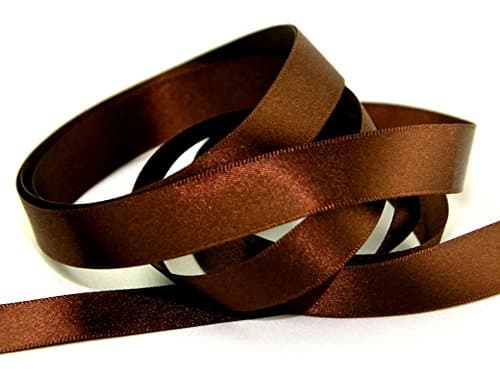 Berisfords 10mm Double Faced Satin Ribbon 25 Dark Brown - per 20 metre roll