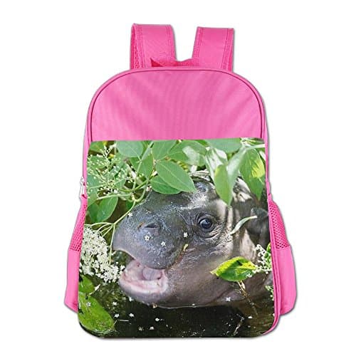 Lovely Hippo School Backpack Lightweight Daypack Cute Bookbag For School