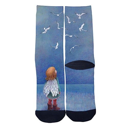 VarClouds Men's Women's Custom Flighting Every Day in My Heart And Soul Creative Casual Fashion Crew Socks Black