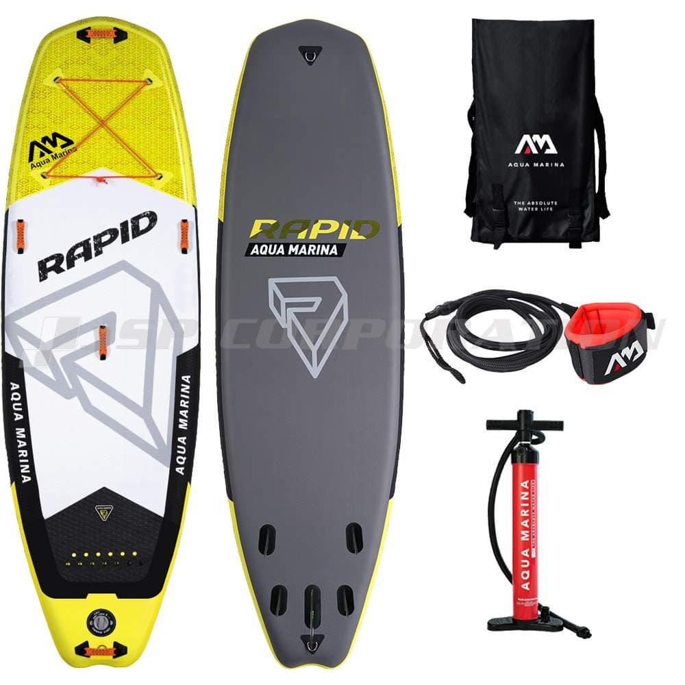 Aquamarina Rapid SUP Stand Up Paddle Board including Leash, Back Pack and Pump