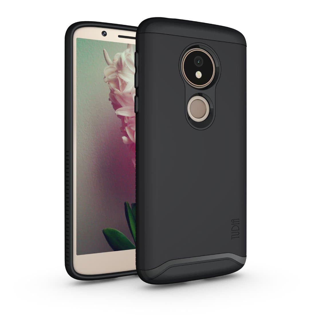 TUDIA DualShield Designed for Moto G6 Play Case/Moto E5 Case, [Merge] Heavy Duty Protection Slim Hard Shell Phone Case for Motorola G6 Play/Motorola E5 (Matte Black)