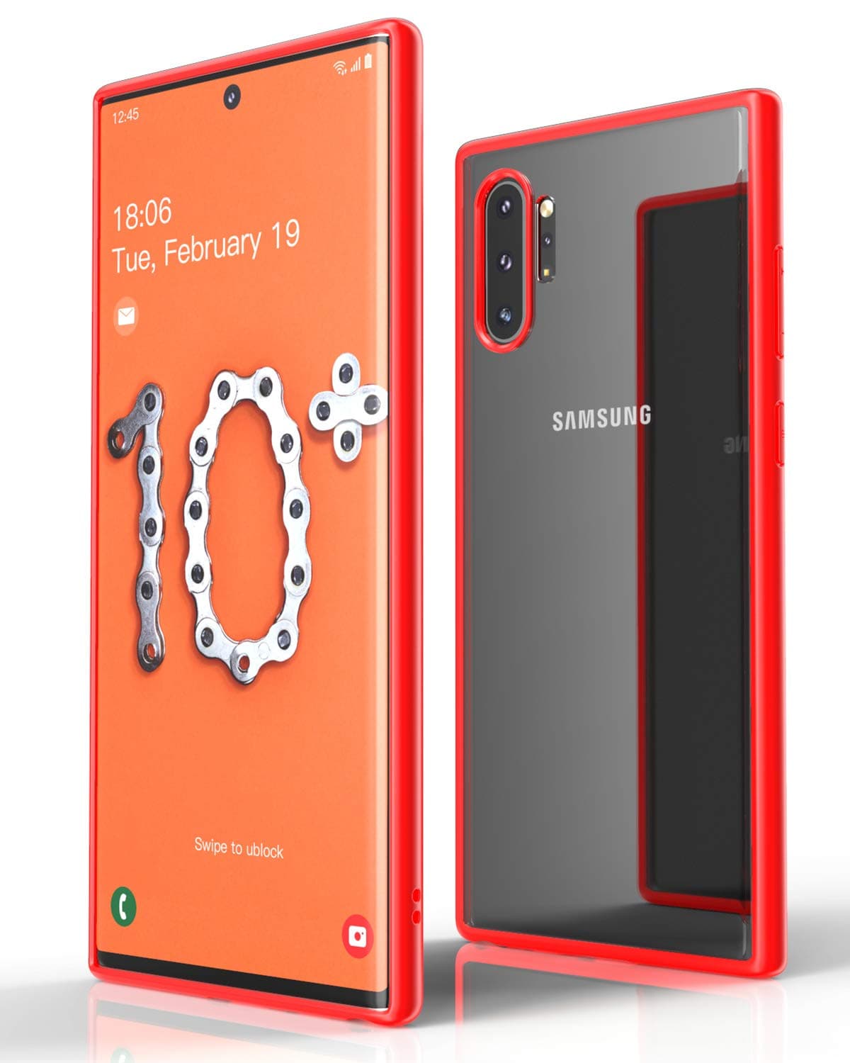 TOUBER for Samsung Galaxy Note 10 Plus/5G Case, with Flexible and Durable Shock Absorption with Super Crystal Material, [Slim Thin Fit] Cover Designed for Samsung Galaxy Note 10 Plus