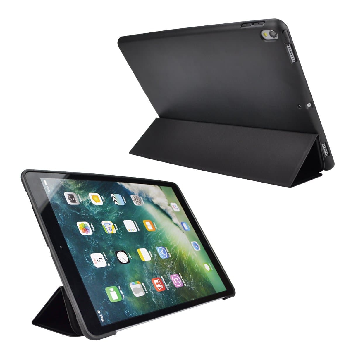 SSBRIGHT Ultra-Portable Case for iPad Pro 10.5, Protective Smart Cover with Auto Wake/Sleep Function for 10.5-inch iPad Pro (Black)