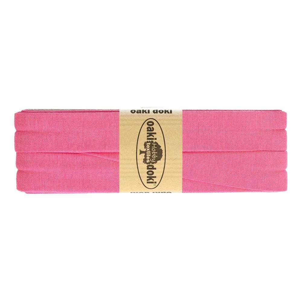 Oaki Doki Plain Jersey Bias Binding Tape 3 m Dark Pink Oeko-Tex Viscose Jersey – Price is for 1 Piece = 3 Metres