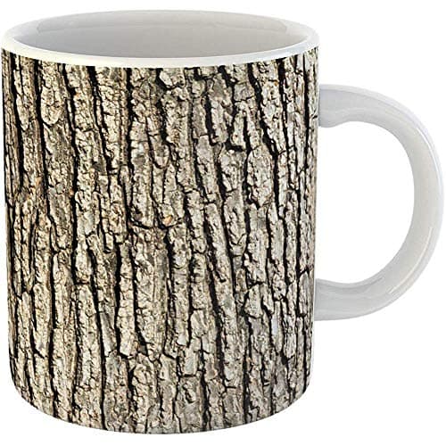 Coffee Tea Mug Gift 11 Oz Funny Ceramic Brown Bark Old Wood Tree Pattern Tan Nature Rough Gifts For Family Friends Coworkers Boss Mug