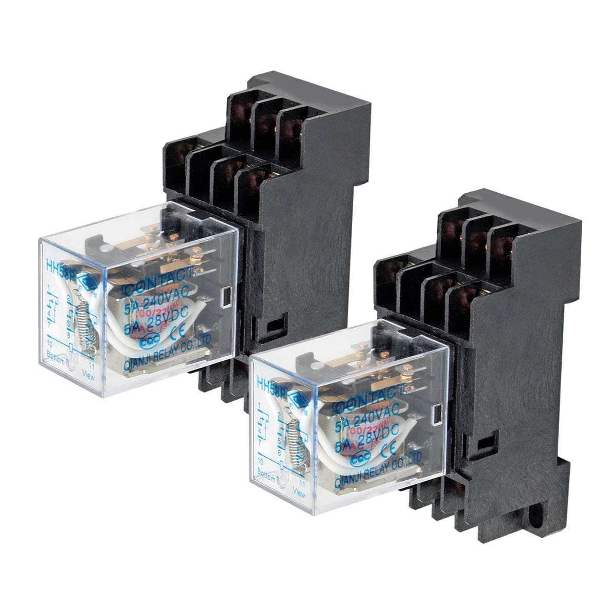 Electrical Buddy DPDT HH53P Coil 11Pin General Purpose Relay with PYF11A Socket DC 220V 2PCS