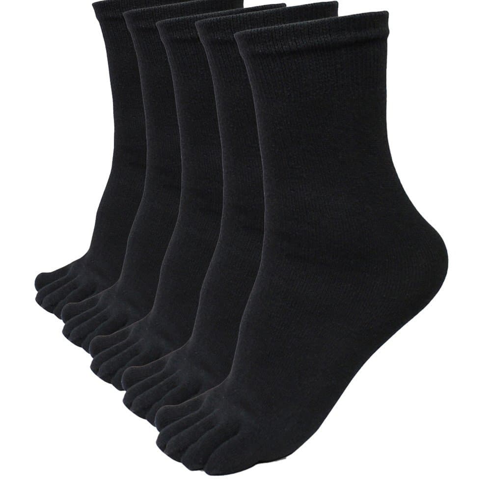 Swyss 5 Pairs Solid Socks Men Sports Running Five Finger Toe Socks Elastic Short Socks Packs (gray)