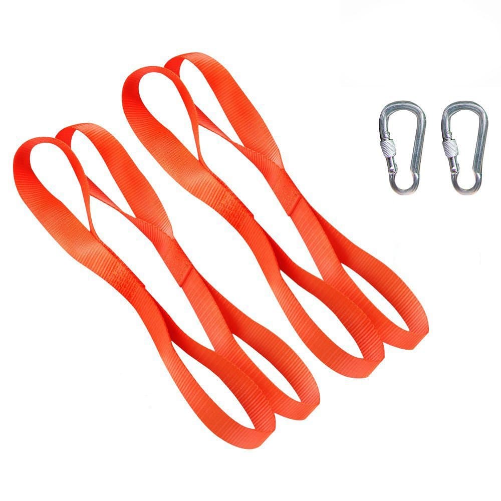 Solid Heavy Duty Soft Loops Tie Downs By UUAT Cargo Straps 4 Pk 2300 Lbs Workload,4600Lb Break Strength Lab Tested.Tie Down Straps for Towing ATV, UTV, Motorcycle ,Lawn&Garden Equipment Etc (12'')