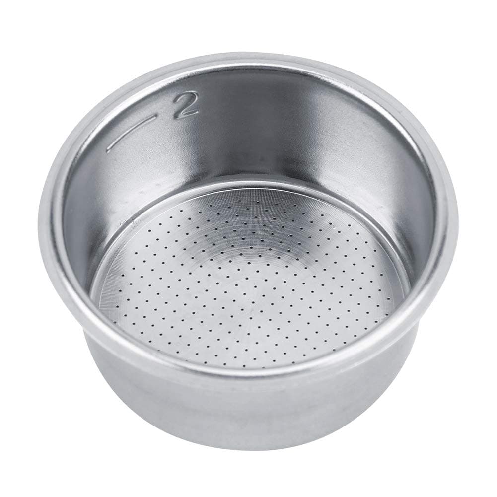 Strainer Stainless Steel Filter Basket, Durable Portable Coffee Filter Basket Non Pressurized Filter Strainer Filter Coffee Grounds for Coffee Machine
